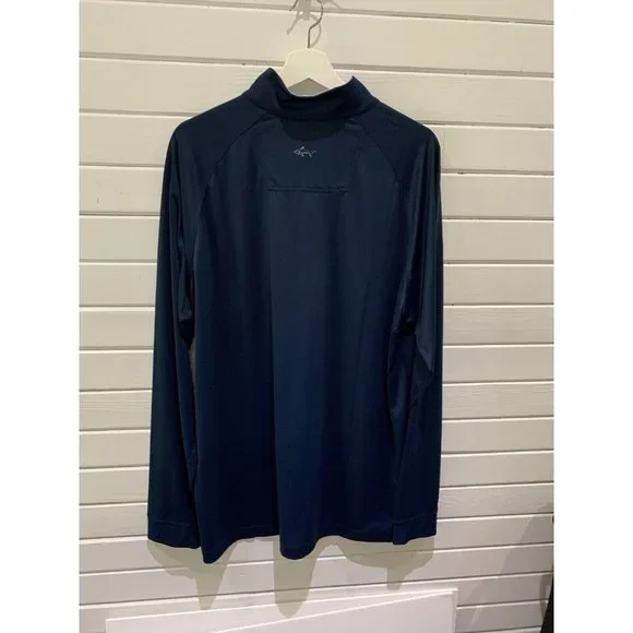 Greg Norman Men Performance Quarter Zip Pullover Golf Shirt Sweater Blue Size XL - Picture 3 of 8